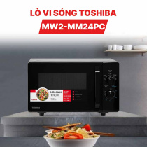 Lò vi sóng Toshiba 24L MW2-MM24PC(BK) | Công suất 800W, Núm xoay tiện lợi